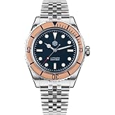 San Martin Watches for Men SN0133G, 40 mm 20 Bar Diver Watch, NH35 Automatic Mechanical Luxury Diving Waterproof Sapphire Crystal Luminous Wrist Watch