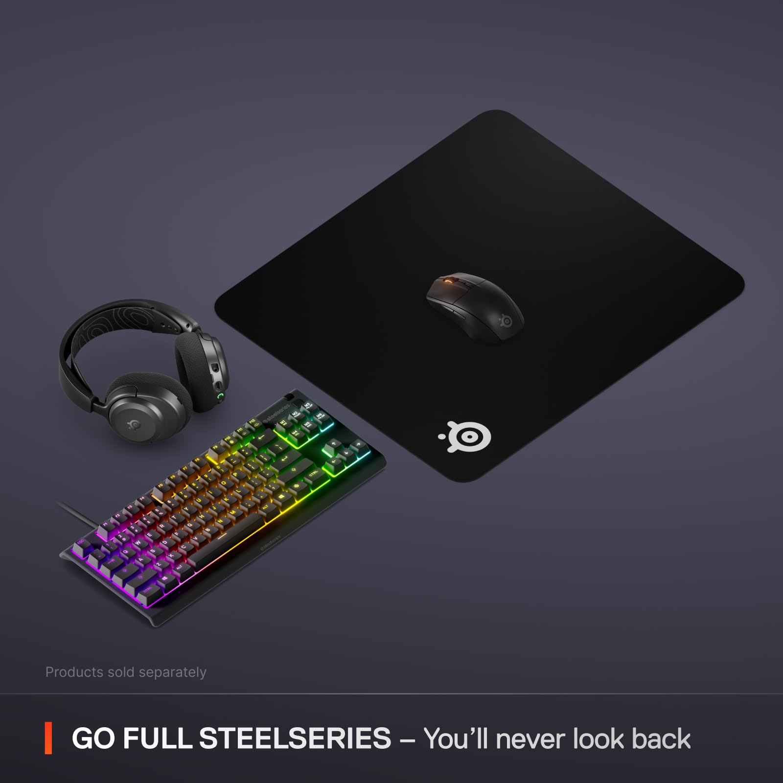SteelSeries QcK Large Gaming Mousepad — Black — Non-Slip Silicone Rubber Base — Peak Tracking and Stability — Optimized for Gaming Sensors — 490 mm x 420 mm — FPS, MOBAs, RTS, MMO