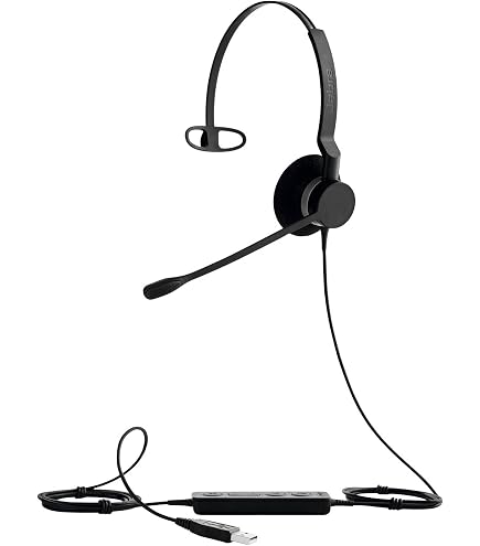 Jabra Biz 2400 II Mono USB Headset – Für Call Center, Mit Noise Cancelling, Programmierbaren Tasten, Skype For Business