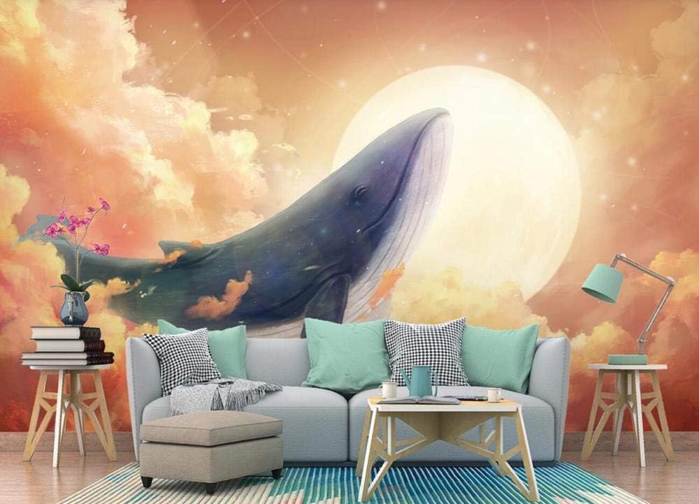Photo Wallpaper 430cmx305cm Orange Moon Beautiful Modern Mural Decoration Poster For Living Room Bedroom Tv Background Non Woven Wallpaper Amazon Co Uk Diy Tools