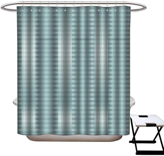 Amazon Com Htgoodveryer Floral Shower Curtain Light Blue Spripped