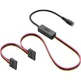 SinLoon DC5525 to SATA IDE Hard Drive Power Supply Cable DC 5.5x2.5mm Female to SATA Female Extension Cable with Step-Down Vo