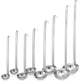 8pcs Soup Ladle for Serving Soup Ladle Serving Spoon Cooking Serving Ladle | Stainless Steel, with Long Handles, Sturdy, Portion Control, for Cooking Stirring, Sauce, Kitchen Home, Accessories