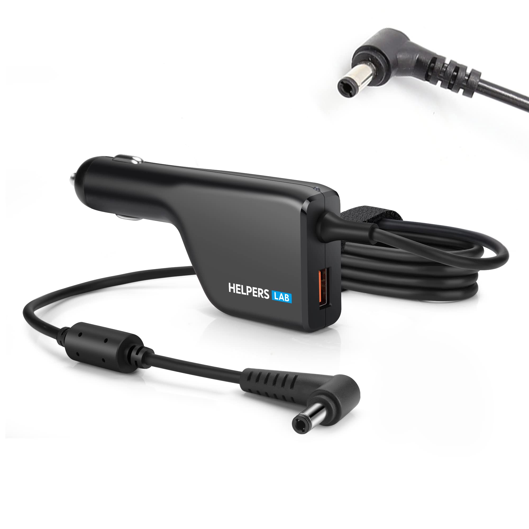 Helpers Lab 19V 4.74A 90W Laptop Car Adapter Charger Notebook Pc Supply Power Source With USB QC3.0 Compatible For ASUS Portege Lenovo 19V 3.42A 3.95A