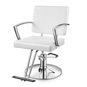 Amazon Com Baasha Salon Chair White With Hydraulic Pump Beauty