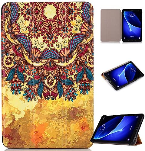 For Samsung Galaxy Tab A6 10.1" T580/T585 Case, Ultra Slim Lightweight Flip Case with Fold Stand Cover Bumper Back Protection Case -BLUO