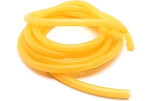 YuGtcen Latex Tubing, Natural Rubber Tubing 1/4" ID x 7/20" OD Surgical Tubing Sling Shot Rubber Tubing Catapult Tube Flexible Hose Speargun Band (6mmx9mm,9.8ft)