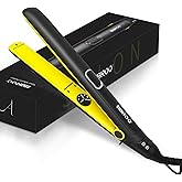 IBROO Ceramic Flat Iron Hair Straightener, 1 inch Tourmaline Ionic Curling Straightening Iron in One, 15% Extra Long, 230℉ to 450℉ Straight Iron for Black Women Hair, Dual Voltage 110v-220v for Travel