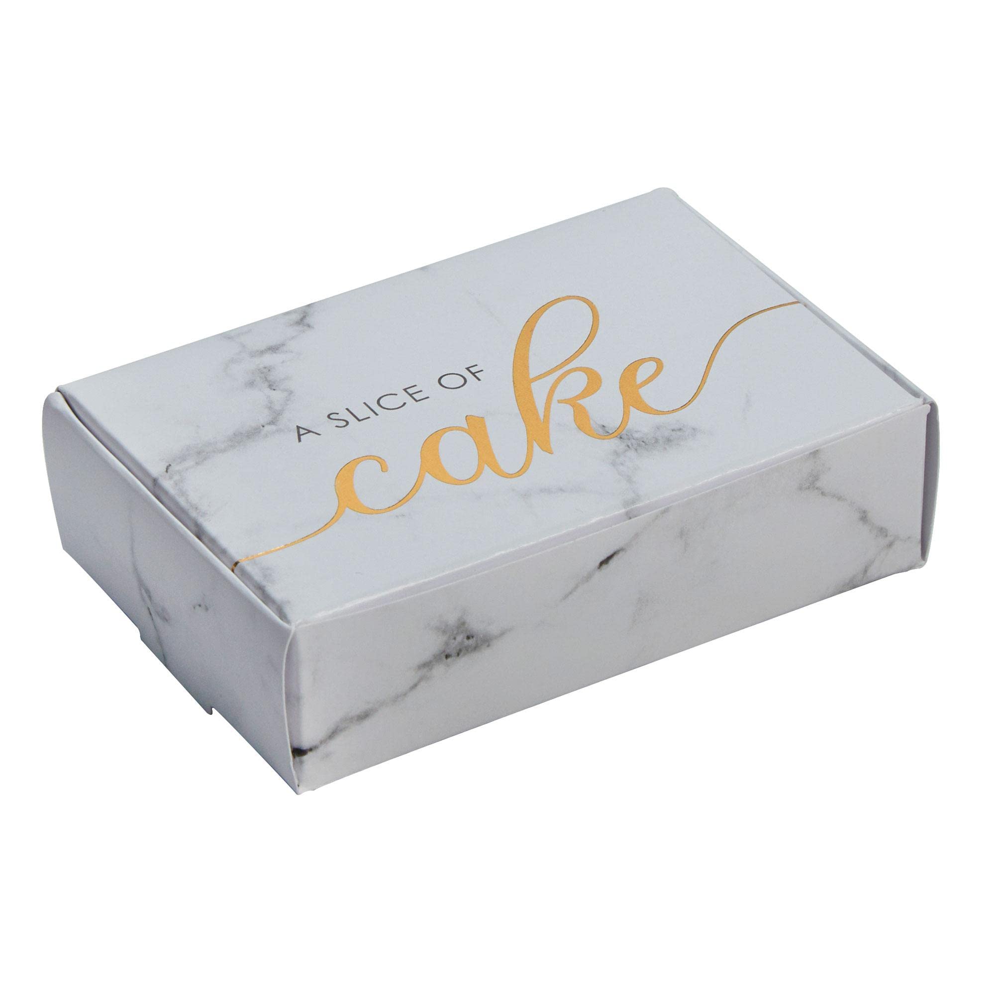 Neviti - Scripted Marble - Cake Box, Pack of 10, Box Size - 9cm x 6.2cm x2.5cm each