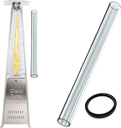 GardenCo Outdoor Flame Pyramid Patio Heater Tube Only Stainless Steel 13Kw