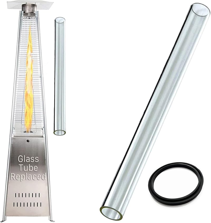 GardenCo Outdoor Flame Pyramid Patio Heater Tube Only Stainless Steel 13Kw