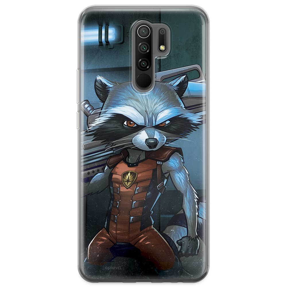 ERT GROUP mobile phone case for Xiaomi REDMI 9 original and officially Licensed Marvel pattern Rocket 001 optimally adapted to the shape of the mobile phone, case made of TPU