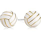 VULETO Volleyball/Softball/Football/Soccer Sports Earrings for Women Gilrls, 3D Earrings Stuff Accessories for Women Mom Sports Fan Sport Lovers Jewelry Gifts