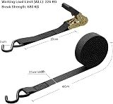 Ohuhu Ratchet Straps 4 Pack 4.6m x 25mm 680kg Break Strength view 4