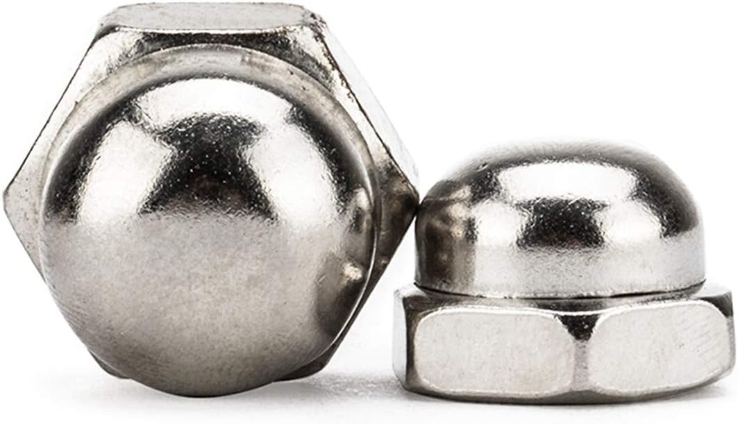 5 50pcs M3 M4 M5 M6 M8 M10 M12 M14 M16 M18 304 Stainless Steel Hex Hexagon Acorn Nut Cap Decorative Cover Semicircle Dome Nuts M18 1pcs