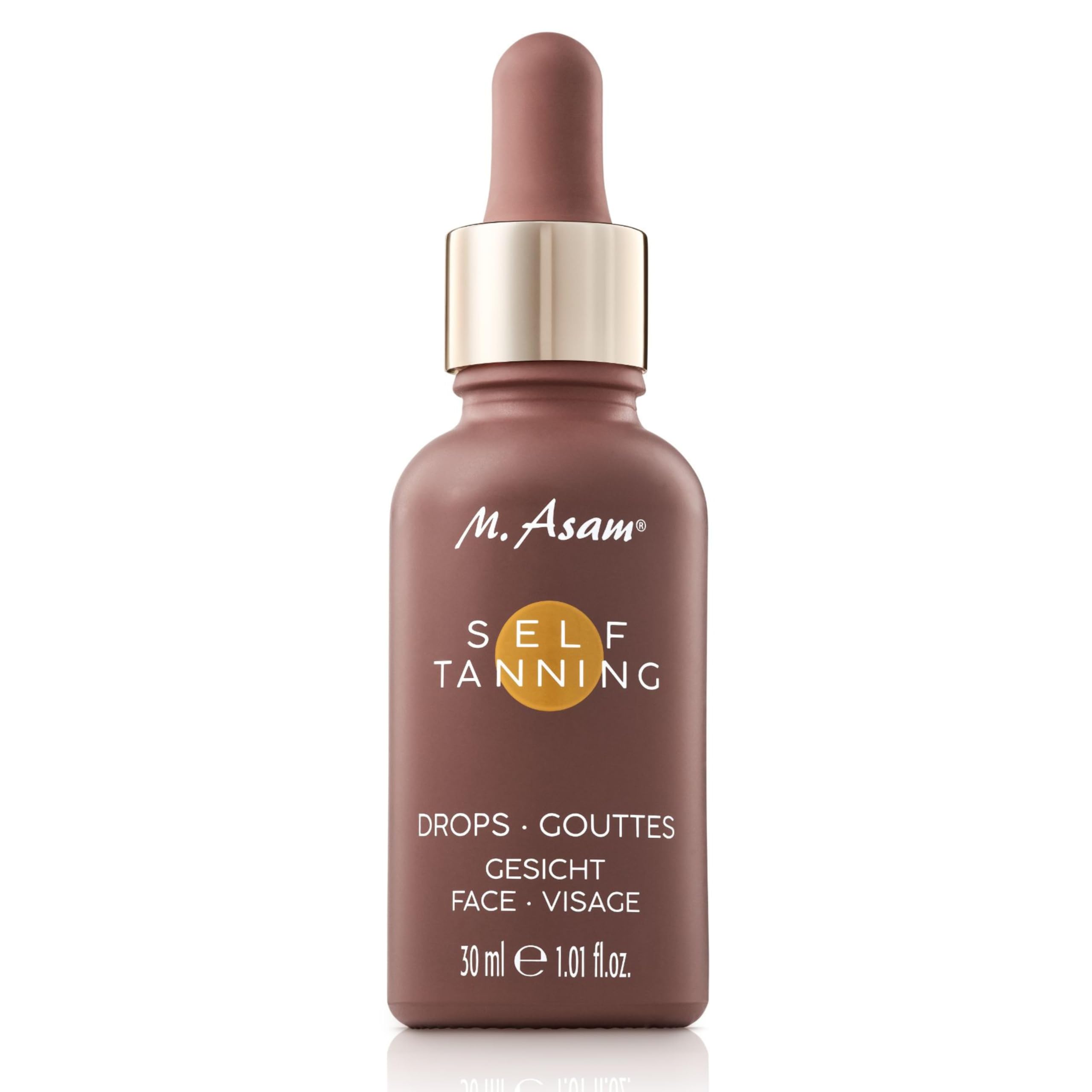 M. Asam SUN Self Tanning Drops (1.01 Fl Oz) - Liquid Self-tanning Concentrate With Dropper To Mix With Face Care, Tanner With Gradual Tan Intensity & Sunless Bronzer Result, With Aloe Vera & DHA.