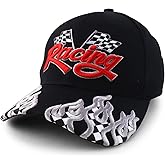 Armycrew 2XL Big Size Checkered Racing Flag 3D Embroidered Cap