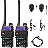 BAOFENG UV-5RTP 8/4/1W Two-Way Radio, High Power Dual Band Long Range for Adults, Tri-Power Handheld Ham Radio with Speaker M