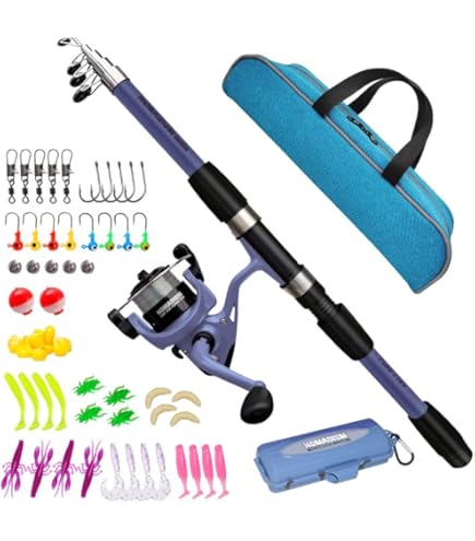 Best Fishing Rods For Kids – Kids Fishing Pole Set, Portable Telescopic Fishing Rod and Reel ...