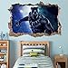 Black Panther Movie 3D Smashed Wall Sticker Decal Decor Art Mural Marvel J968, Regular