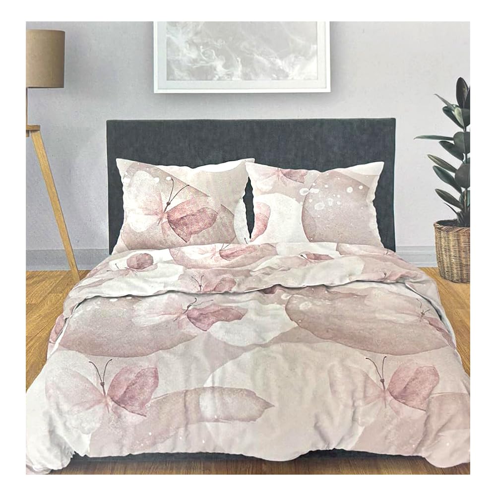 JYC CREATIVE Duvet Cover Set, Sheets, Pillow Case, with Design, 100% Polyester, 4 Pieces for 90, 135 and 150 cm Beds, Suitable for All Seasons, (Pattern2, Bed105)