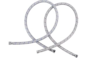 ALEASHA 36” Length Faucet Supply Lines,Flexible Faucet Hose Connector 3/8" to 3/8" Female Compression Thread Stainless Steel Braided Bathroom Kitchen Faucet Extension Water Supply Line,2Pcs