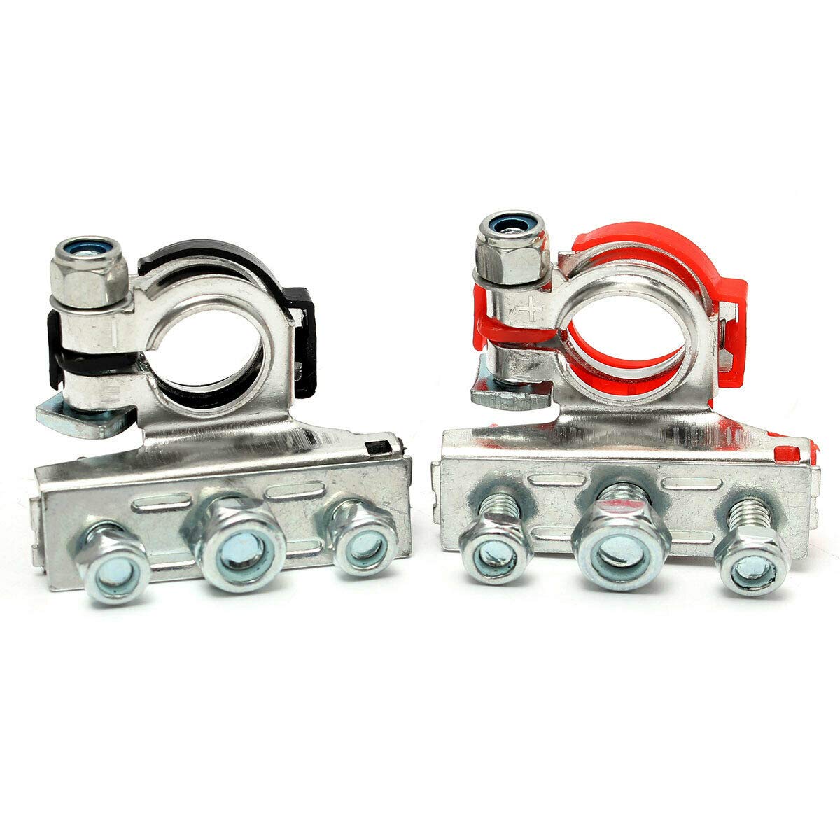 Positive & Negative 3-Way Copper Battery Terminals – Heavy-Duty Replacement Clamps for Car, Leisure & Marine Batteries – Corrosion-Resistant Electrical Connectors for Secure & Reliable Power