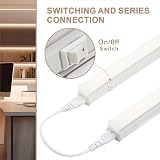 Qsmile LED Batten Light 4ft 18W 2000lm UK Plug 4 Pack 4000K Workshop view 6