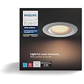 Philips Hue White Ambiance Dimmable LED Smart Retrofit Recessed Downlight (5-Inch/6-Inch Compatible with Amazon Alexa Apple HomeKit and Google Assistant), Warm White, 10W