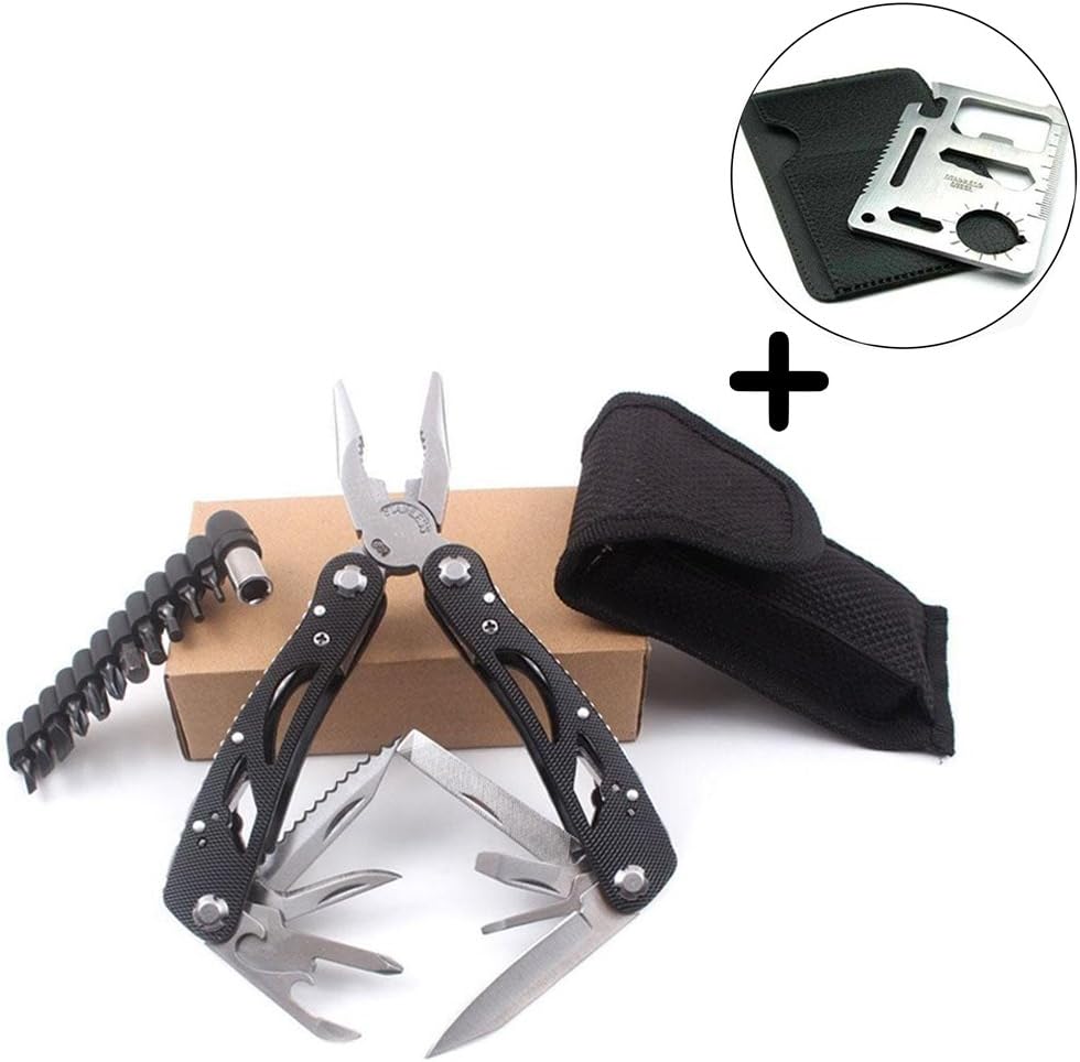 Multitools Folding Plier with Free 11 in 1 Multifunctional Credit Card Tool