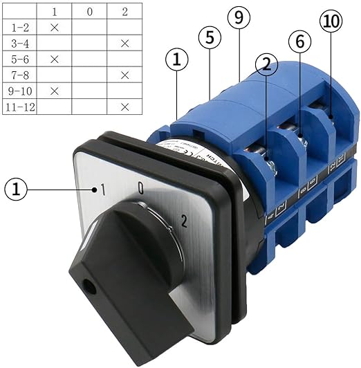Baomain Universal Rotary Changeover Switch Szw26 63 660v 63a 3 Position 3 Phase