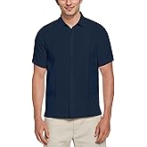 Am Direct Mens Short Sleeve Shirts Button Down Shirts for Men Beach Summer Solid Formal Shirt