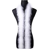 2 Yards 22g White Fluffy Marabou Feather Boa for DIY Craft Sewing Trim Home Wedding Party Christmas Decoration