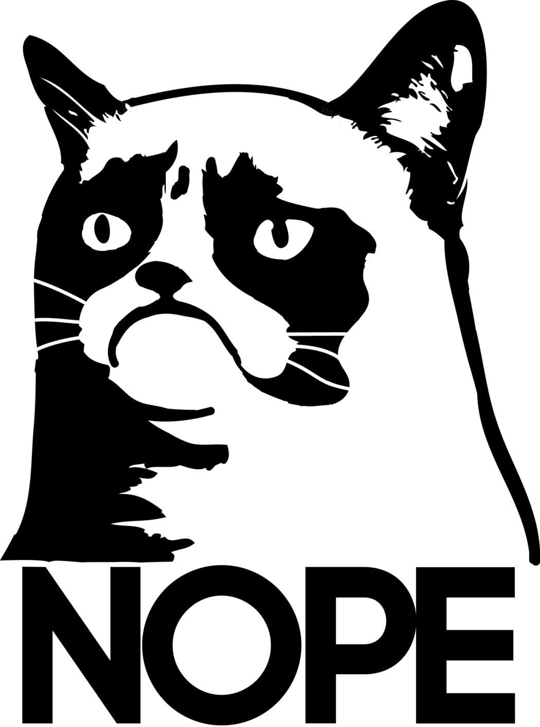 Grumpy cat Type2 Car sticker Decal Black x1 Amazon.co.uk Car & Motorbike