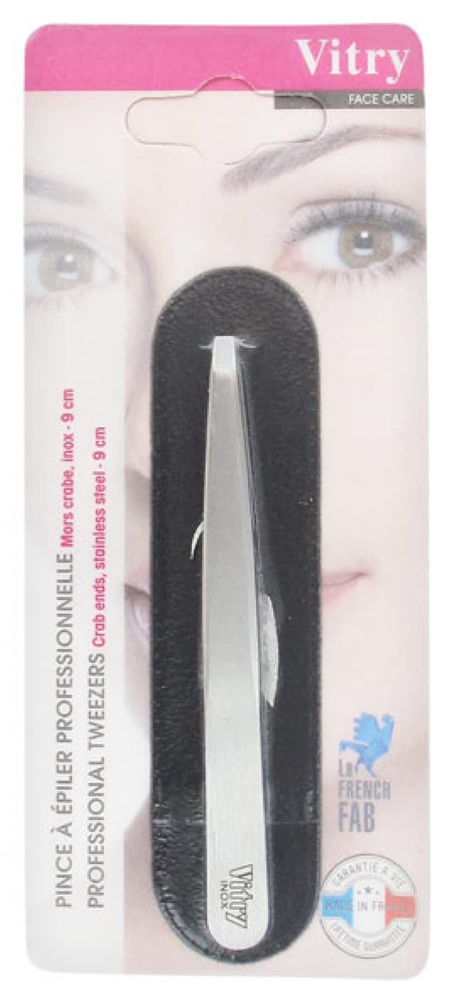 Vitry Les Petites Frenchies Collection Slanted Curved Tweezers - Motif May Vary