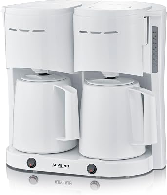 Filter-Kaffeemaschine, 2 Thermokannen, bis zu 16 Tassen, 2L, weiß