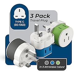 OREI UK, Ireland, Dubai Power Plug Adapter with 2