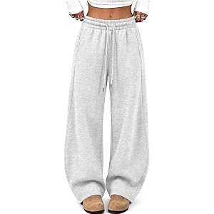 Trendy Queen Barrel Sweatpants Women Wide Leg Fleece Pants | baggy sweat jogger pants gym workout Lounge casual y2k fall clot