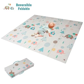 Han Mm Baby Folding Mat Baby Playmat Foam Floor Slip Extra Large Foam Reversible Waterproof Portable Double Sides Kids Baby Toddler Outdoor Or Indoor