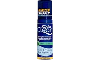 ZQuiet, Clean, Cleaning Solution for All Oral Appliances, Chlorine-Free, Fresh Mint Scent, Travel-Size, TSA-Compliant
