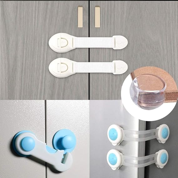 Los niños 10PCS seguridad del bebé la cerradura del cajón de bloqueo de