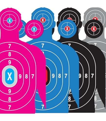 Birchwood Casey B-27 Silhouette Targets - 12x18 Inch High-Contrast Shooting Paper For Indoor/Outdoor Ranges