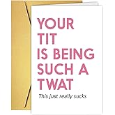 Funny Breast Cancer Encouragement Card for Her, Breast Cancer Support Card&Gift for Bestie Friend Sister Previvor, BCRC Cards, Mammogram Gift