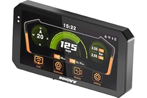 INNOVV N2 6" Apple Carplay Screen for Motorcycle, Touch Screen Wireless Apple CarPlay & Android Auto GPS Navigation System, 5G Wi-Fi, IP67 Waterproof, Bluetooth, Parking Mode, Siri, App Connect
