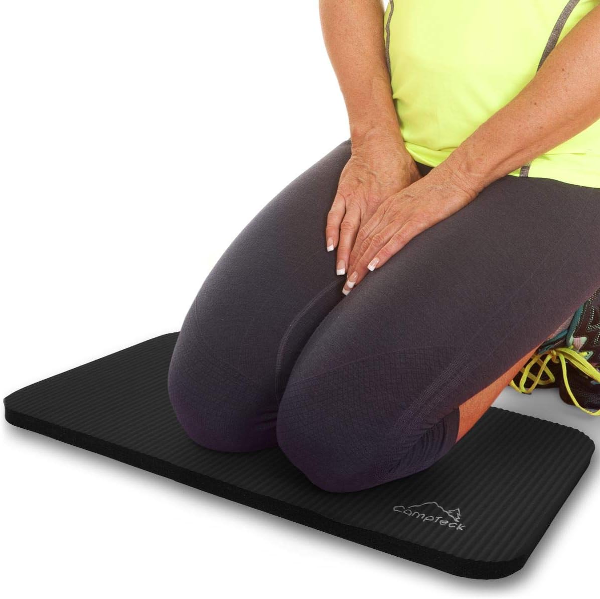 CampTeck U6962 - Non-Slip Yoga Knee Pad Soft Foam Yoga Knee Mat for Fitness Exercise, Workout, Gym, Pilates etc. - Black - Image 4