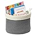 mDesign Knit Baby Nursery Closet Organizer, Bin for Stuffed Animals, Toys, Books - Small, Gray/Ivory