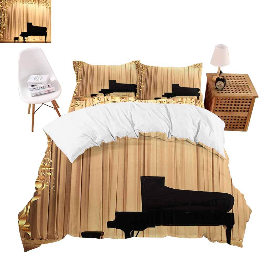 shirlyhome Breathable Bedding Stage Drap Grand Piano Ornaments Modern s Fashi Style ati Gold Black H