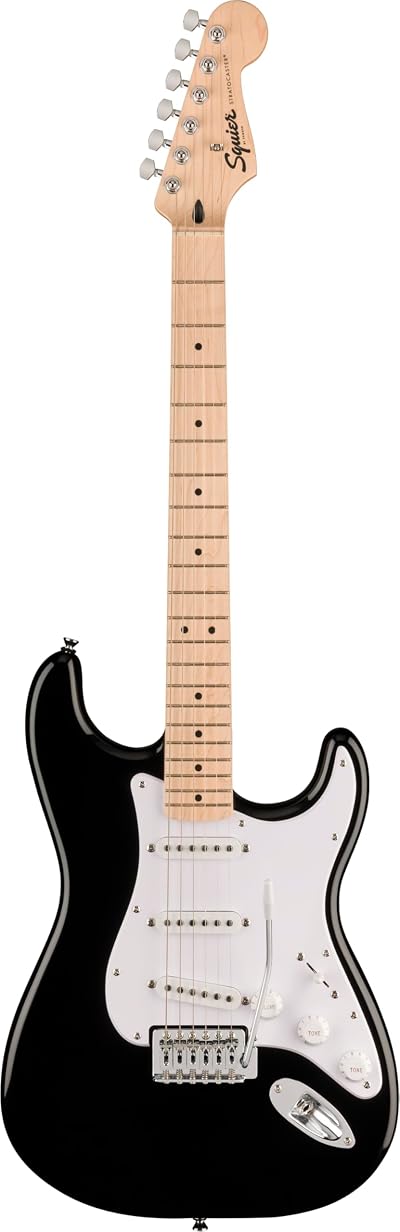 Fender Squier Sonic Stratocaster Electric Guitar Maple Fingerboard White