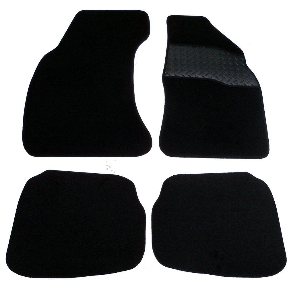 Sakura Mat Set includes Carpet with Rubber Heelpad for Audi A4 1995-01 - Black