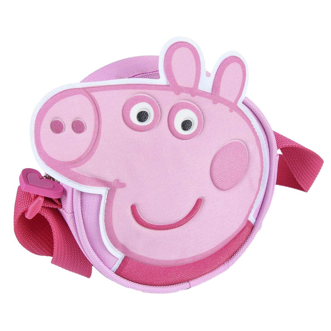 Artesania Cerda Bolso Bandolera Peppa Pig, Girls’ Backpack, Black (Negro), 5x14x14 cm (W x H L)